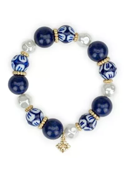 Beaded Pearl Stretch Bracelet