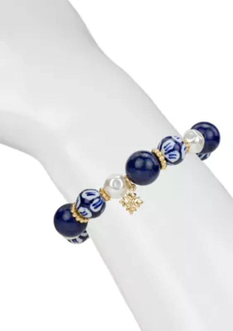 Beaded Pearl Stretch Bracelet