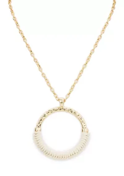 Wrapped Ring Pendant Necklace