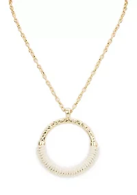 Wrapped Ring Pendant Necklace
