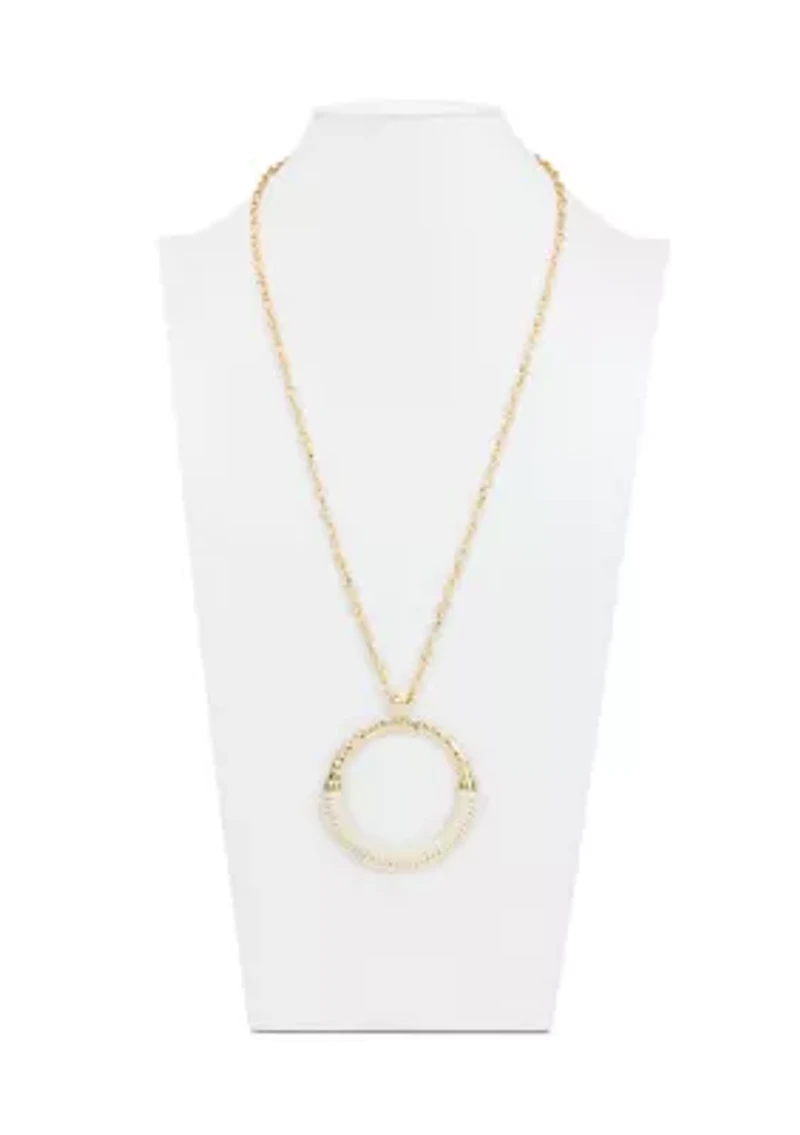 Wrapped Ring Pendant Necklace