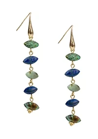 Multi-Stone Linear Earrings