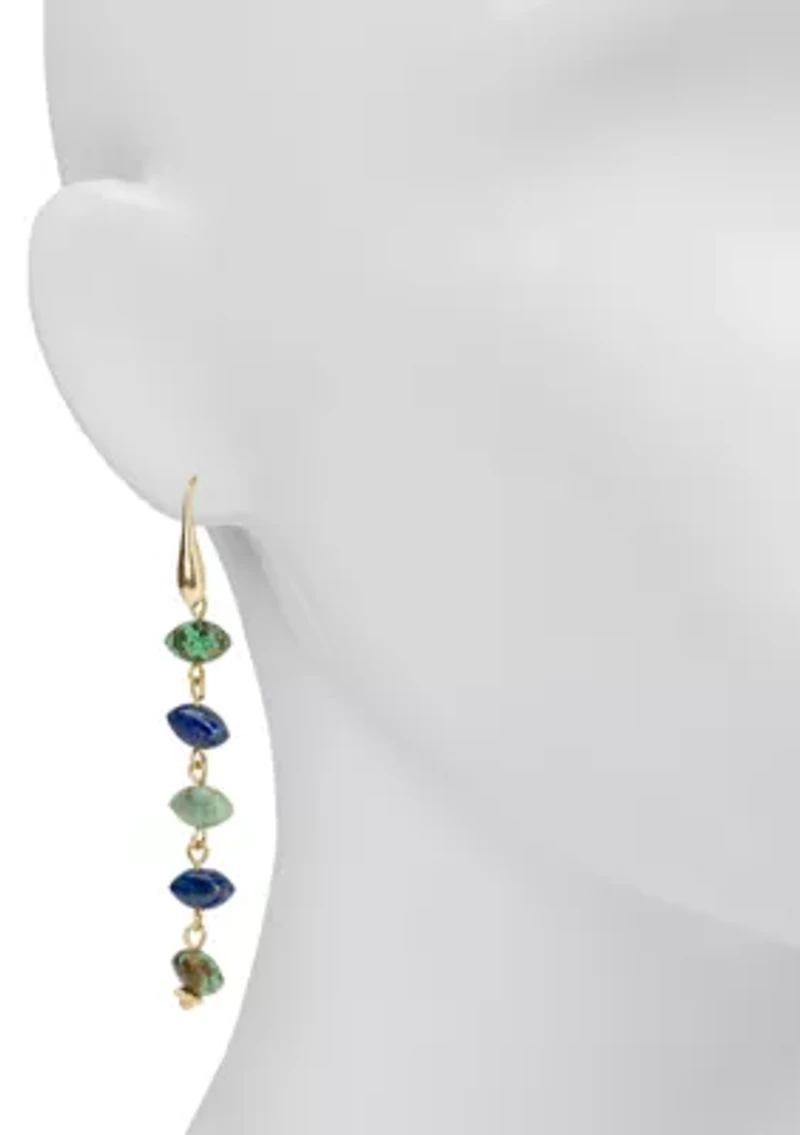 Multi-Stone Linear Earrings