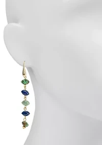 Multi-Stone Linear Earrings