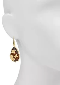 Butterfly Brown Teardrop Earrings 
