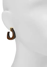 Wood Hoop Earrings