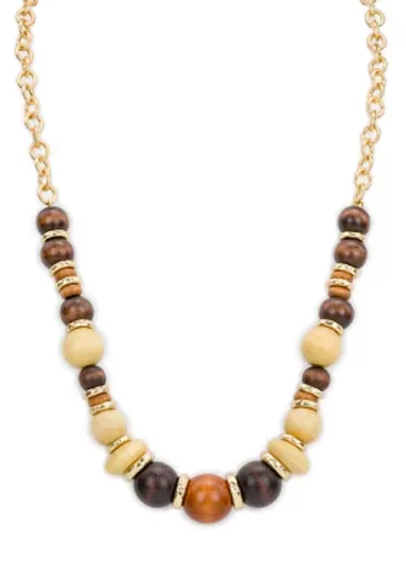 Wood Beaded Necklace