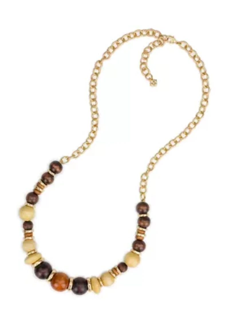 Wood Beaded Necklace