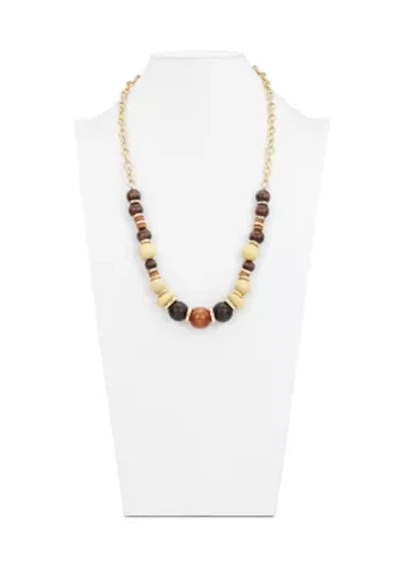 Wood Beaded Necklace