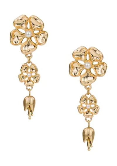 Golden Bloom Chandelier Earrings