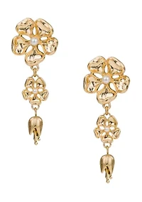 Golden Bloom Chandelier Earrings