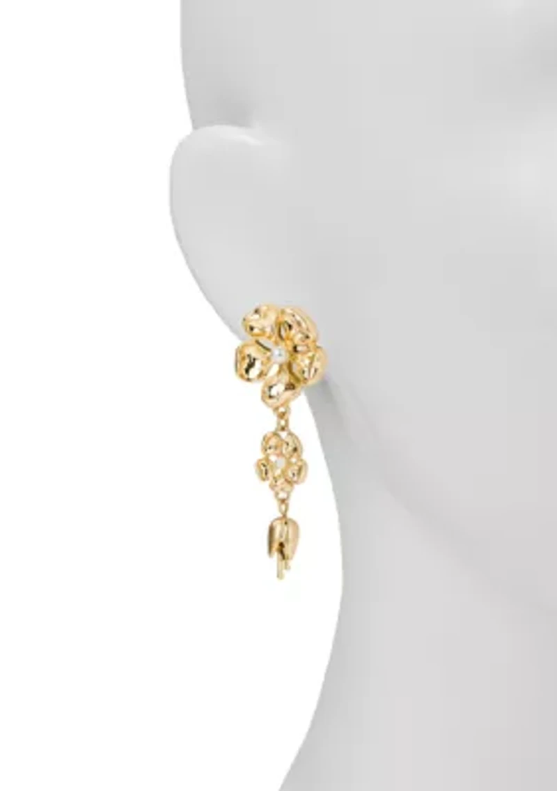 Golden Bloom Chandelier Earrings