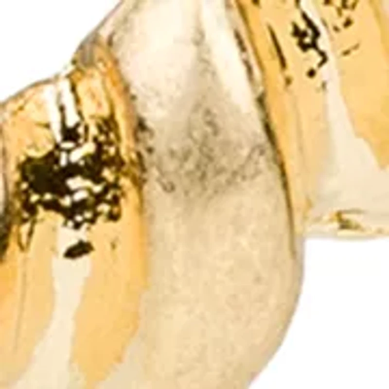 Twisted Gold Tone Hoop Earrings