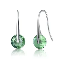 Lab Created Stylish Modernised Solitaire Drop Earrings
