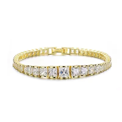 Lab Created Sterling Silver with Shimmering Clear Cubic Zirconia Tennis Bracelet
