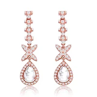 Lab Created Sterling Silver with Clear Cubic Zirconia or How Lite Dangle Earrings