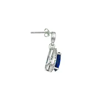 Lab Created Sterling Silver with Colored Cubic Zirconia Pear Shape Drop Earrings