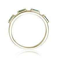 Lab Created 14K Gold Plated with Colored Cubic Zirconia Band Ring