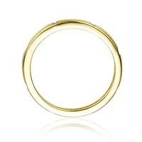 Lab Created 14K Gold Plated with Clear Cubic Zirconia Paved Band Ring