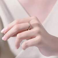 Lab Created 14K Gold Plated with Clear Cubic Zirconia Paved Band Ring