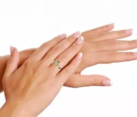 Lab Created 14K Gold Plated with Emerald Green Cubic Zirconia Coiled Snake Serpent Open Bypass Cuff Ring