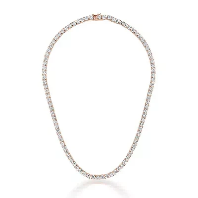 Lab Created Sterling Silver with Colored Cubic Zirconia 3MM Tennis Necklace