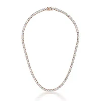 Lab Created Sterling Silver with Colored Cubic Zirconia 3MM Tennis Necklace