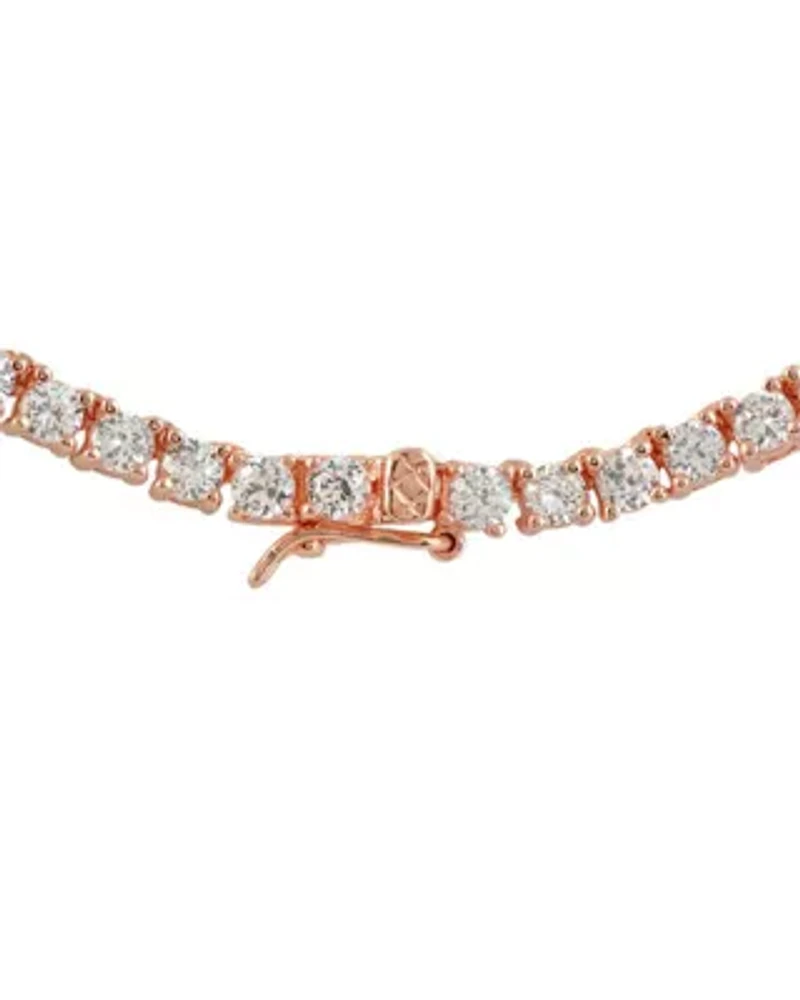 Lab Created Sterling Silver with Colored Cubic Zirconia 3MM Tennis Necklace