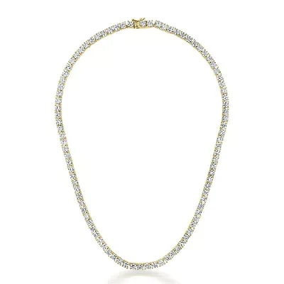 Lab Created Sterling Silver with Clear Cubic Zirconia 4MM Tennis Necklace