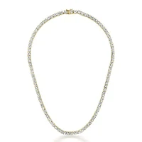 Lab Created Sterling Silver with Clear Cubic Zirconia 4MM Tennis Necklace