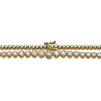 Lab Created Sterling Silver with Clear Cubic Zirconia Graduated-Size Tennis Chain Anniversary Necklace