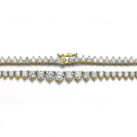 Lab Created Clear Cubic Zirconia Graduated Tennis Chain Necklace