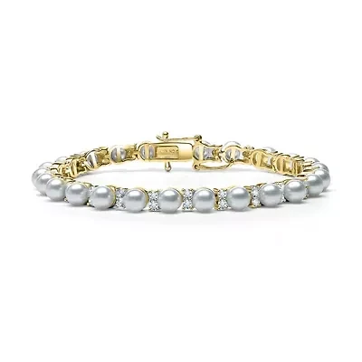 Lab Created Sterling Silver with Clear Cubic Zirconia Tennis Bracelet