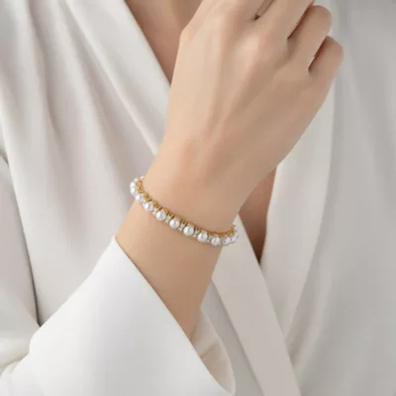 Lab Created Sterling Silver with Clear Cubic Zirconia Tennis Bracelet