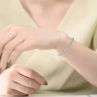 Lab Created Sterling Silver with Clear Cubic Zirconia Tennis Bracelet