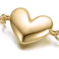 Minimalist Heart Charm Extended Chain Bracelet for Kids