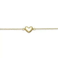 Minimalist Heart Charm Extended Chain Bracelet for Kids