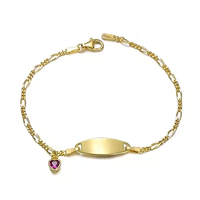 Lab Created Chic Minimalist with Round Bezel Set Cubic Zirconia Charm Bar Bracelets