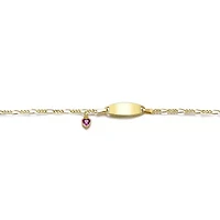 Lab Created Chic Minimalist with Round Bezel Set Cubic Zirconia Charm Bar Bracelets
