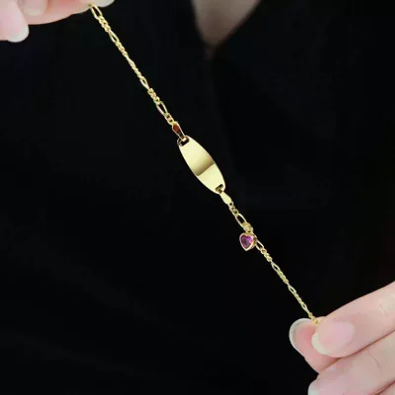 Lab Created Chic Minimalist with Round Bezel Set Cubic Zirconia Charm Bar Bracelets