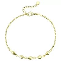 Lab Created 14K Gold Plated Adjustable Bracelet for Teens