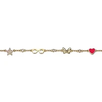 Lab Created 14K Gold Plated  Bracelet for Kids