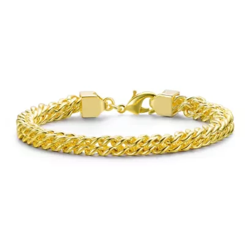 Lab Created 14K Gold Plated Mesh Link Bracelet