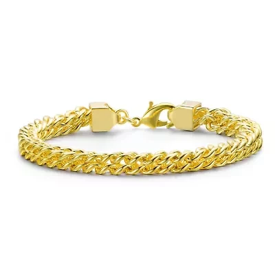 Lab Created 14K Gold Plated Mesh Link Bracelet