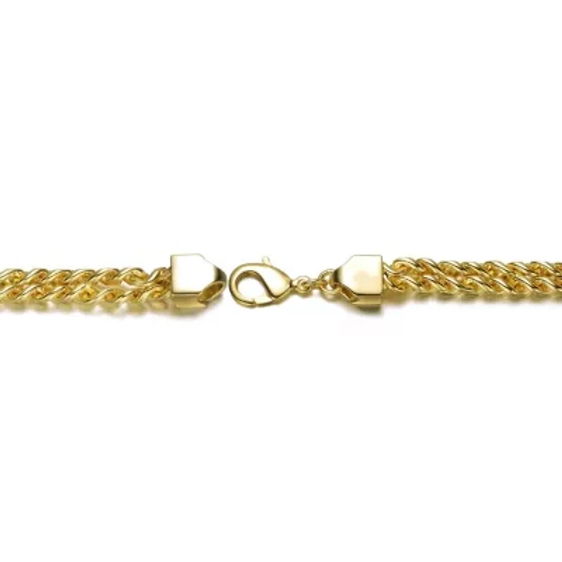 Lab Created 14K Gold Plated Mesh Link Bracelet