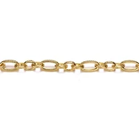 Lab Created Teens 14K Gold Plated With Pearl Link & Chain Bracelet