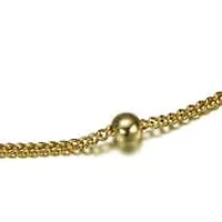 Sterling Silver 14K Gold Plated Beaded Anklet