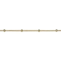 Sterling Silver 14K Gold Plated Beaded Anklet