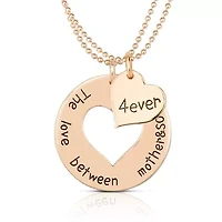 Sterling Silver 14K Gold Plated Double Heart Layering Necklace