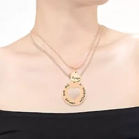 Sterling Silver 14K Gold Plated Double Heart Layering Necklace